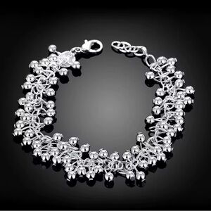 Elegant Silver Beaded Bracelet